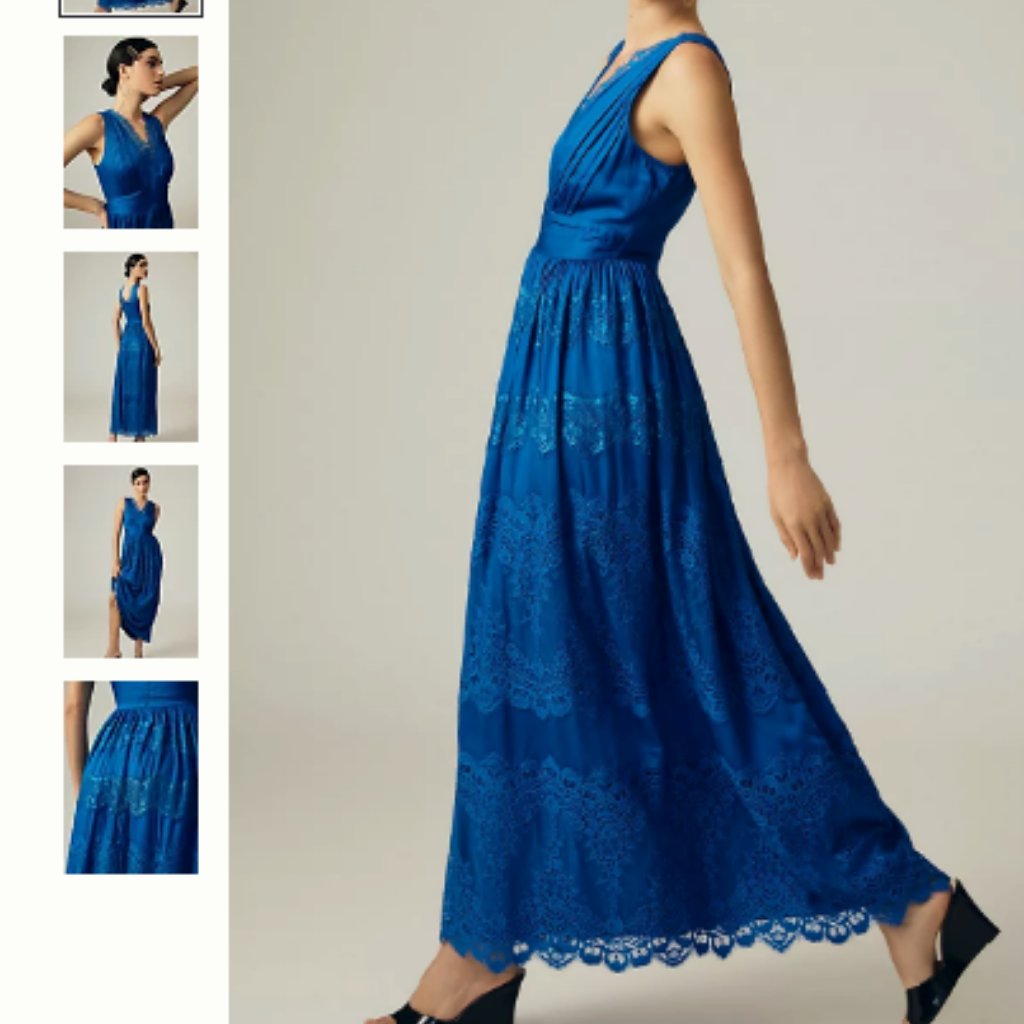 Nwt Let Me Be Sleeveless Lace Maxi Dress